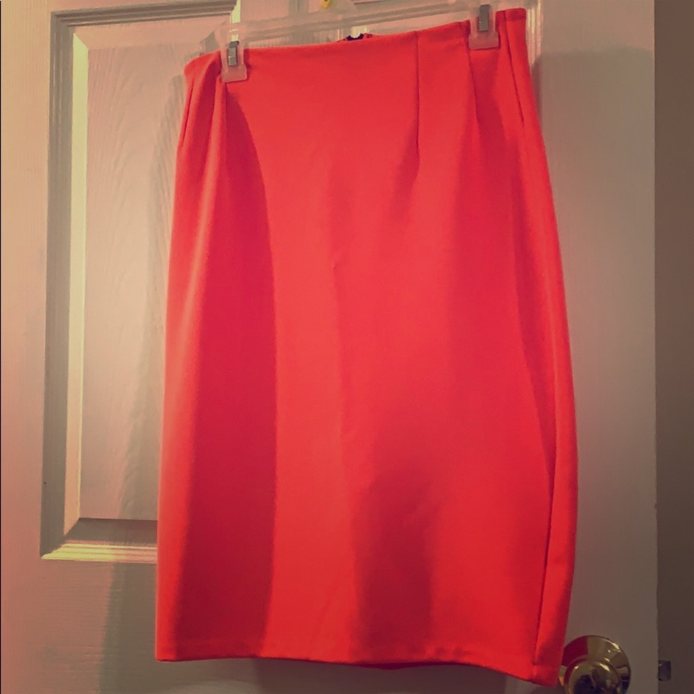 Hot pink zip skirt
